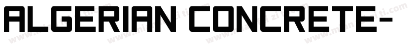 Algerian Concrete字体转换